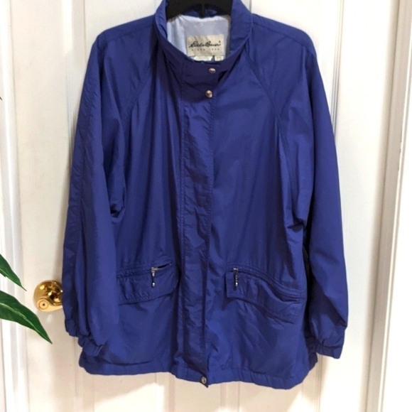 Eddie Bauer Women's Purple Nylon Jacket Sz Medium - Picture 1 of 9